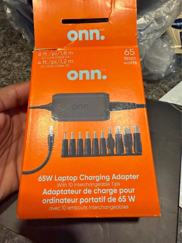 onn. 65W Laptop Charging Adapter