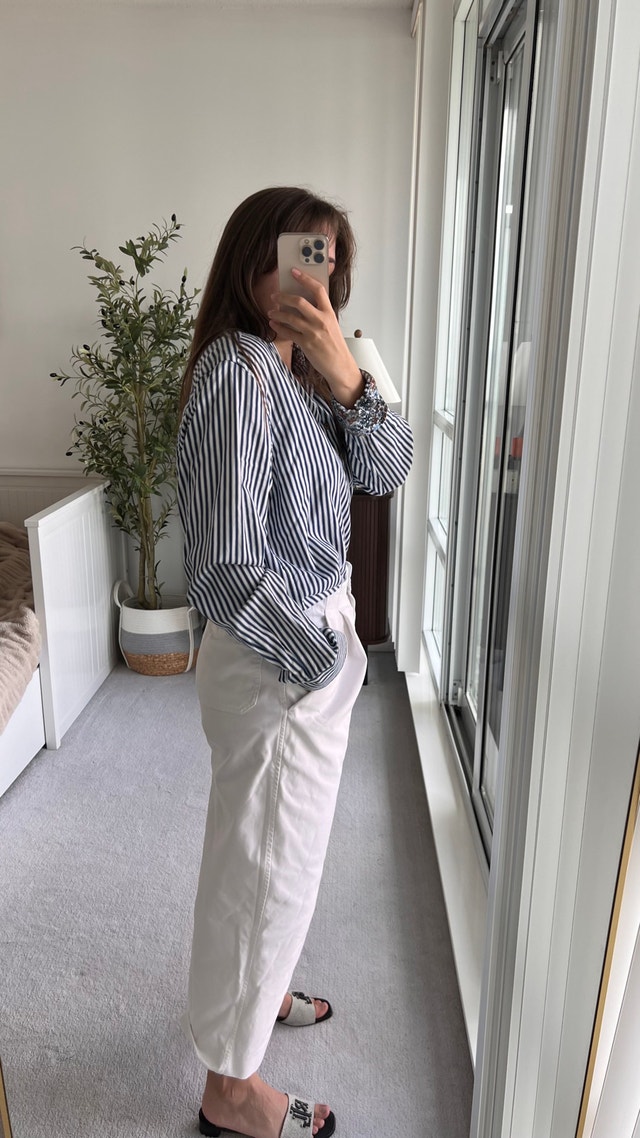 Banana Republic White High-Waisted Pants 100% Cotton - photo 2