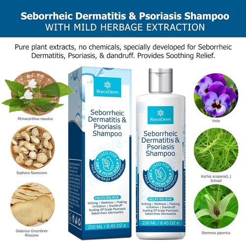 RoyceDerm Seborrheic Dermatitis & Psoriasis Shampoo 250mL - photo 3
