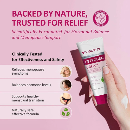 Vigority Estrogen Cream For Women - Menopause Relief 4 fl oz - photo 2