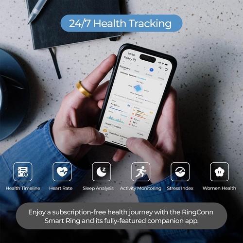 RingConn Gen 1 Smart Health Monitoring Ring - Size 10 - photo 3