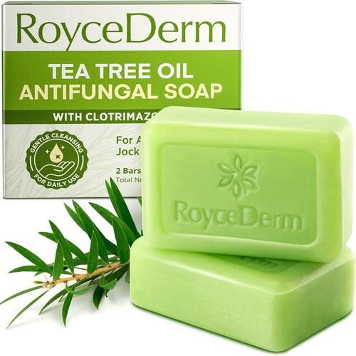 Roycederm Antifungal Antibacterial Tea Tree Soap 2 Bars 4 Oz