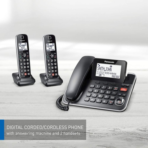 Panasonic DECT 6.0 2-in-1 Corded Phone KX-TGF872CB - photo 3
