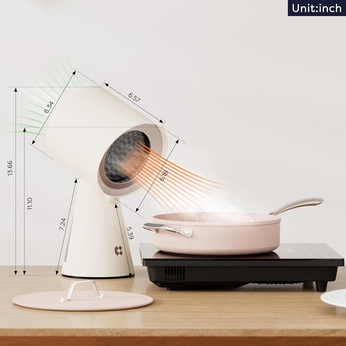 Ciarra HOOD TO GO Portable Mini Desktop Range Hood - White - photo 2