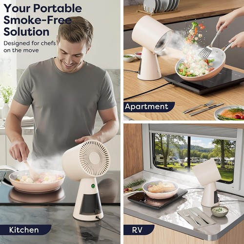 Ciarra HOOD TO GO Portable Mini Desktop Range Hood - White - photo 4