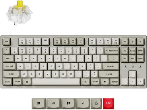 Keychron C1 Pro TKL Mechanical Keyboard Banana Tactile Switches