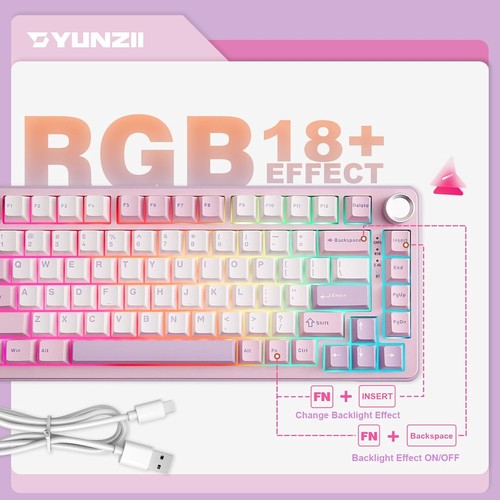 YUNZII B75 PRO Wireless Mechanical Keyboard - New Open Box - photo 5