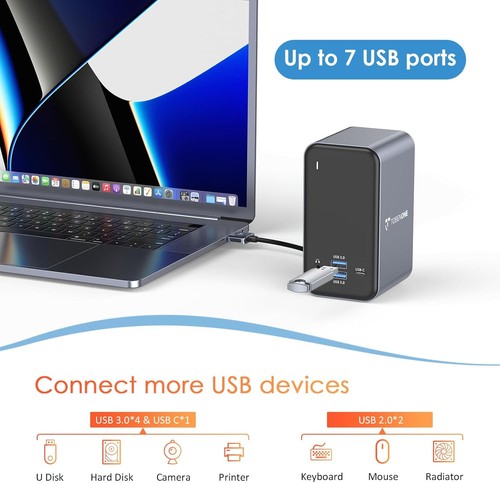 Tobenone USB C Docking Station for MacBook Pro & Air - photo 5