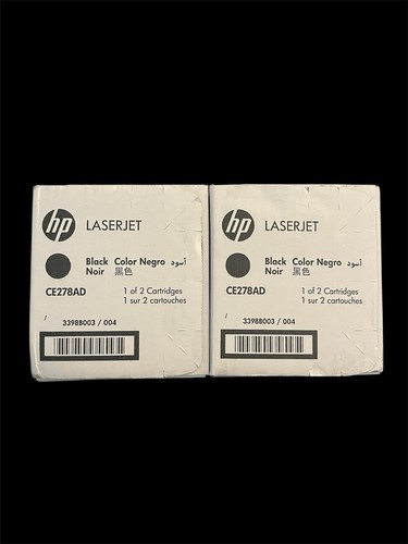 2 Genuine HP 78A Black Ink Cartridge Toner CE278AD