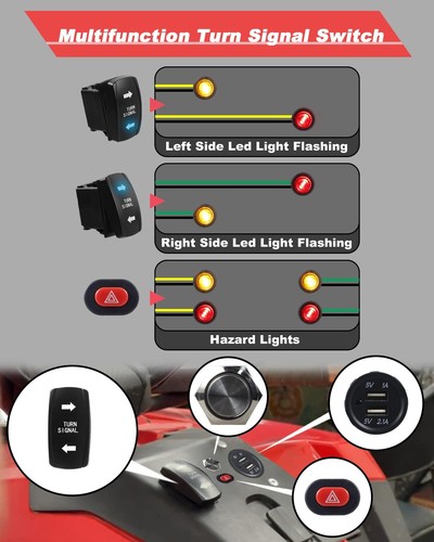 UTV Turn Signal Kit with 110D Horn, Plug and Play - photo 2