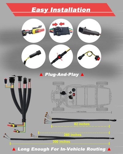 UTV Turn Signal Kit with 110D Horn, Plug and Play - photo 4