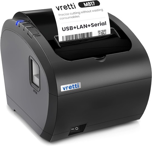 Vretti M817 Thermal Receipt Printer 80mm USB Serial LAN BNIB