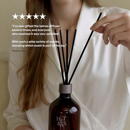 Hetras Premium Reed Diffuser Set 2-Pack 16.9oz Hotel Wood Forest - photo 3