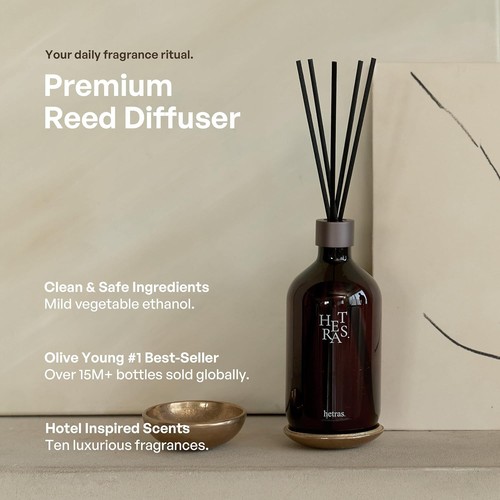 Hetras Premium Reed Diffuser Set 2-Pack 16.9oz Hotel Wood Forest - photo 4
