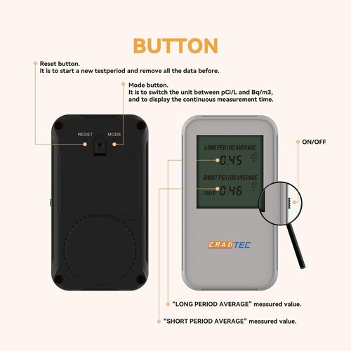 Cradtec Digital Radon Detector III, White - photo 2