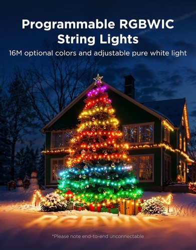 Govee Christmas Lights 2, RGBWIC 99FT 300LEDs Holiday Lights - photo 3