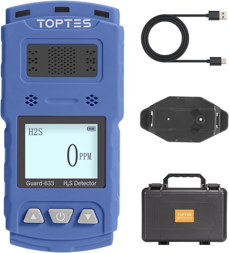 TOPTES Guard-633 H2S Detector, H2S Monitor Clip On