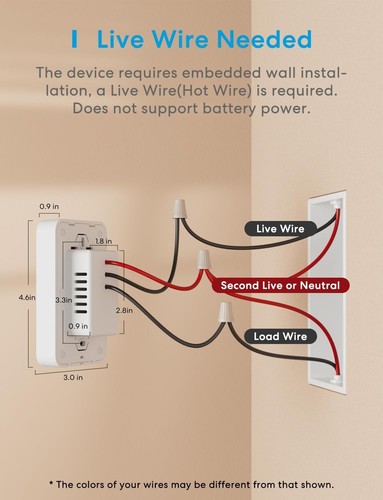 meross Smart Thermostat for Electric Baseboard and in-Wall Heate - photo 2
