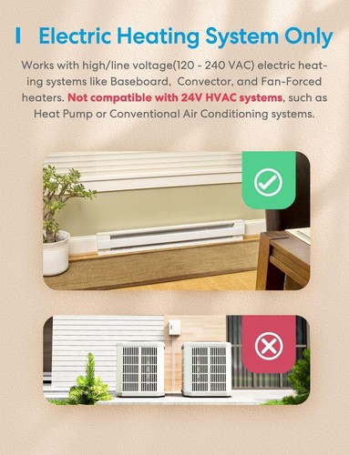 meross Smart Thermostat for Electric Baseboard and in-Wall Heate - photo 3
