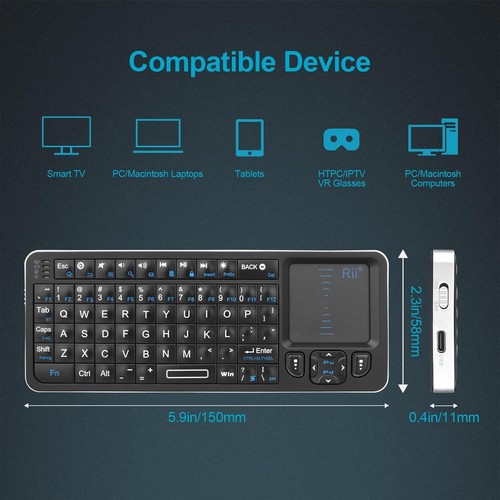 Rii K06 Mini Bluetooth Backlit 2.4GHz Wireless Keyboard - photo 5
