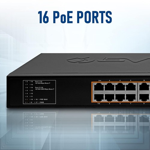 BV-Tech SW-1602 18-Port PoE+ Switch - photo 4