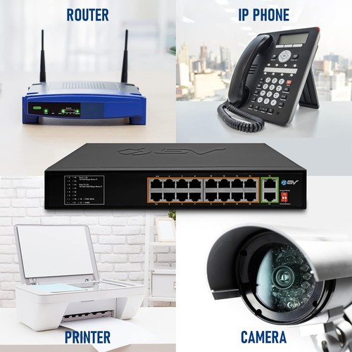 BV-Tech SW-1602 18-Port PoE+ Switch - photo 5