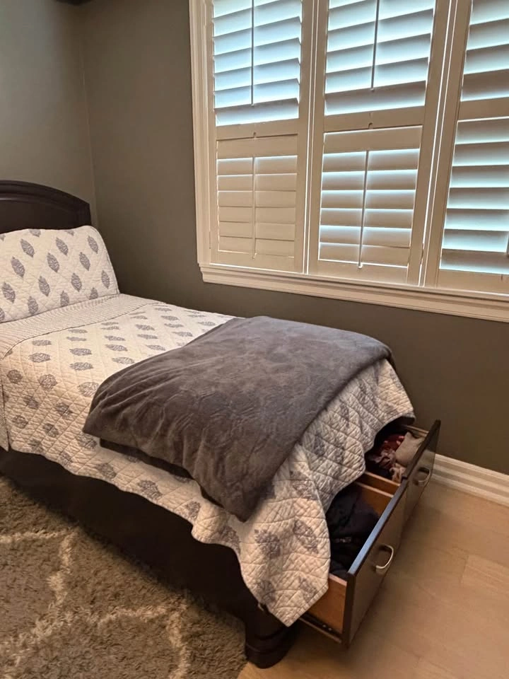 Solid Wood Single Bed Frame with Storage Drawers - photo 3