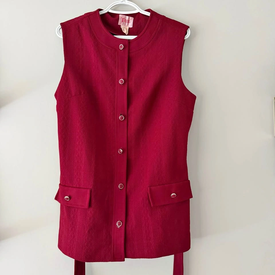 Vintage Matching Set Deep Red Great for Office Wear