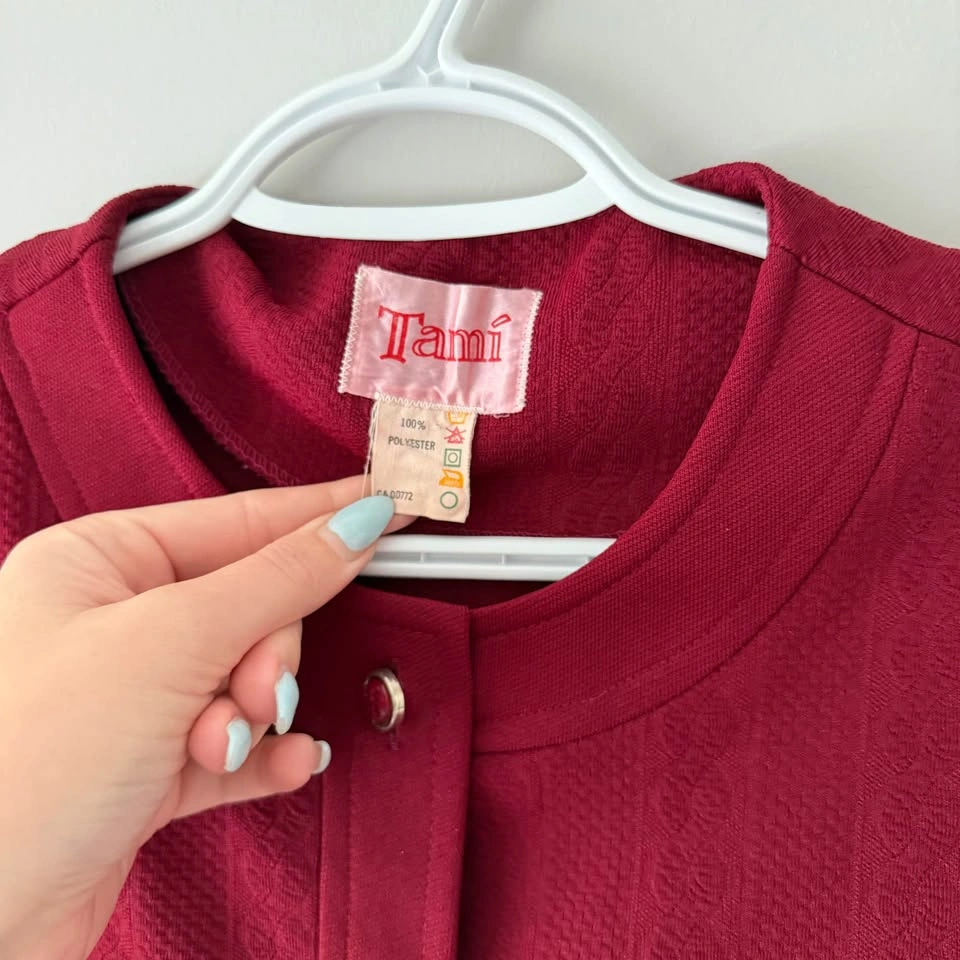 Vintage Matching Set Deep Red Great for Office Wear - photo 2