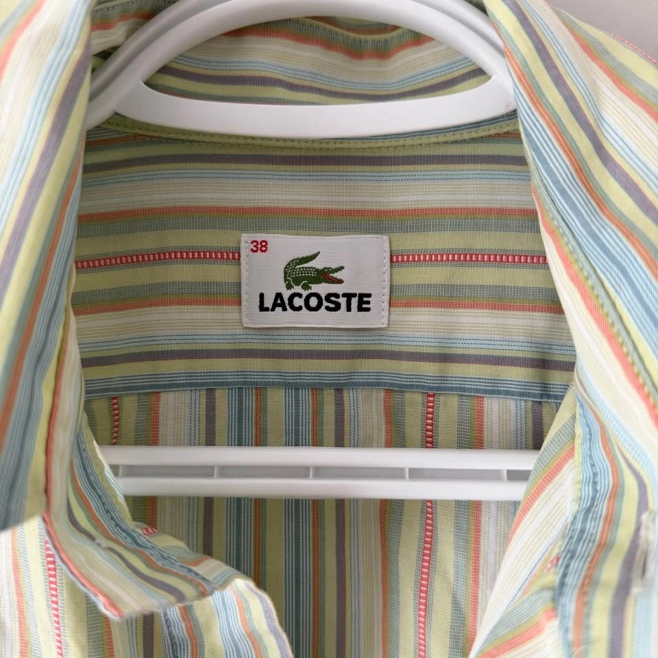 Colorful Striped Summer Lacoste Shirt Size Medium - photo 2