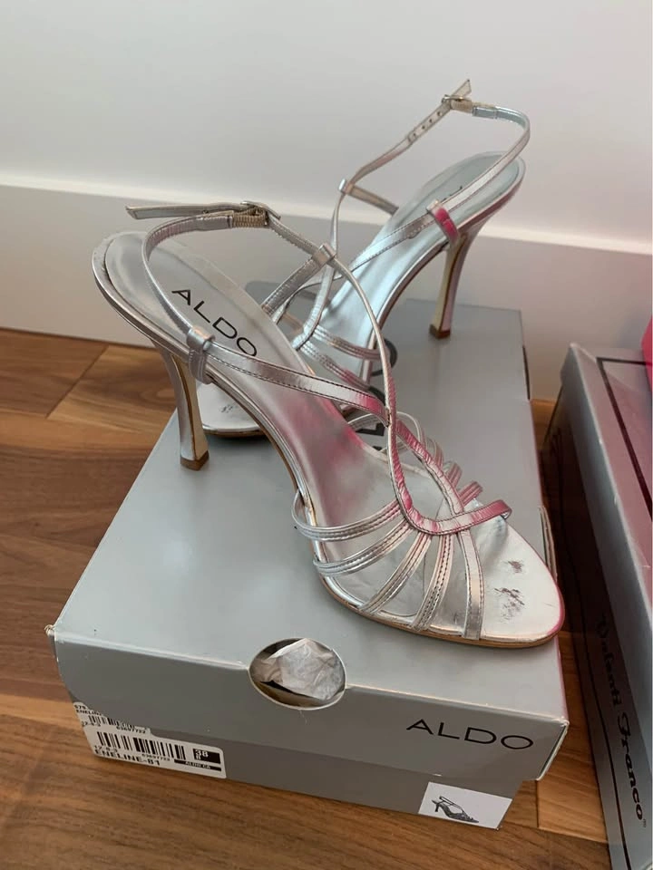 Aldo silver heels (size 38)