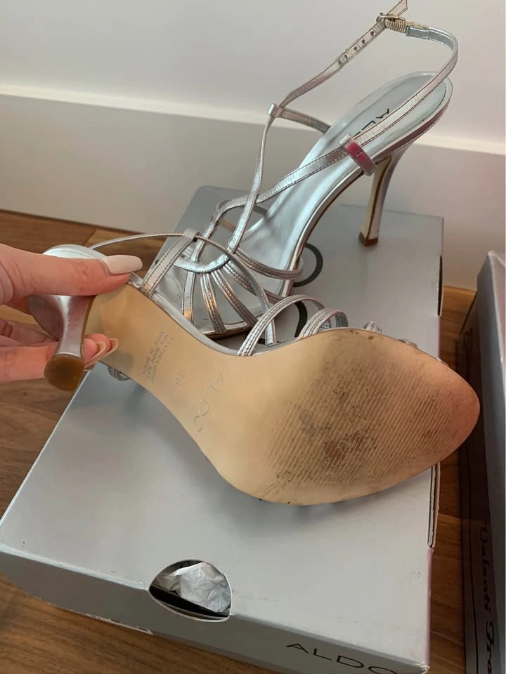 Aldo silver heels (size 38) - photo 2