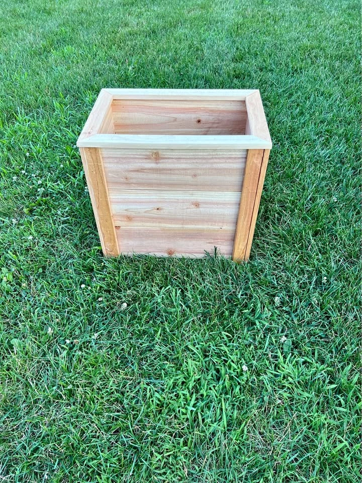 Wide Handmade Raised Cedar Planter Boxes