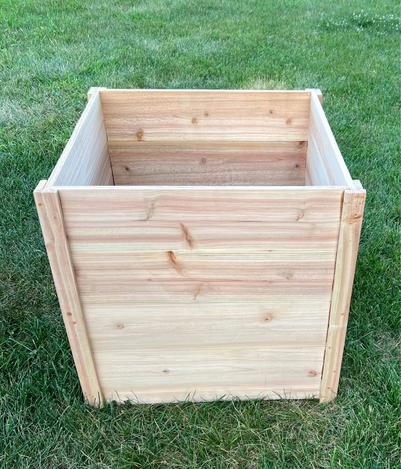24” x 24” x 24” Handmade Cedar Raised Garden Planter Box