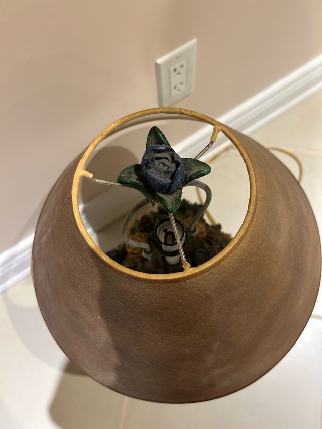 Vintage Floral Basket Table Lamp – Bombay - photo 3