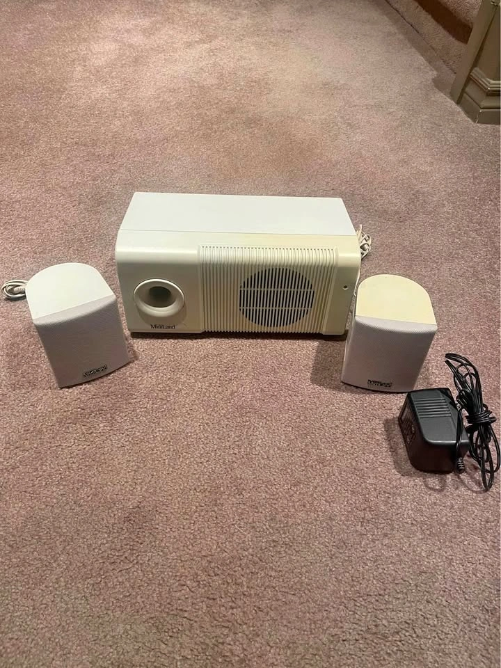 Midiland MLI-450 Subwoofer 3 Piece System W/Cords TESTED