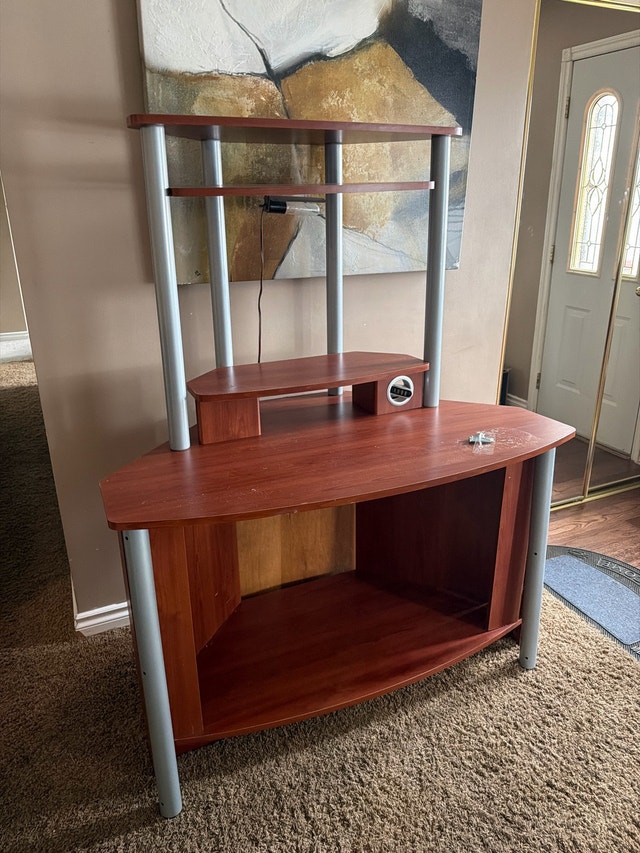Corner TV Stand with USB Hub - photo 2