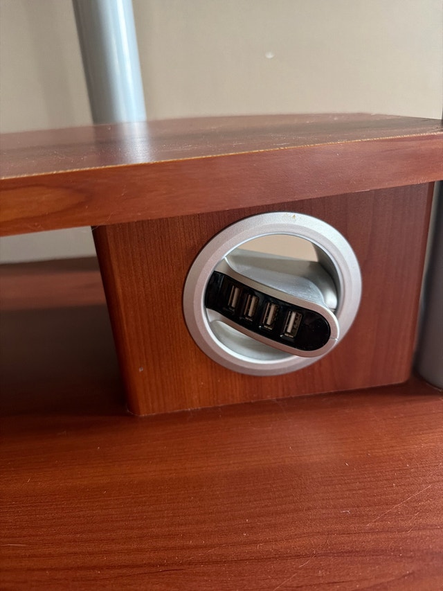 Corner TV Stand with USB Hub - photo 3