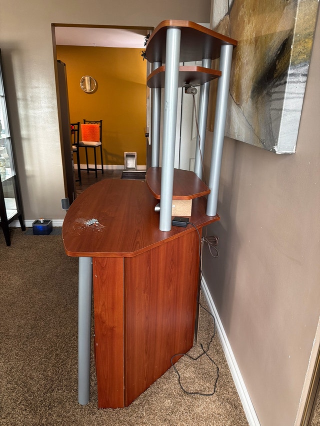 Corner TV Stand with USB Hub - photo 4
