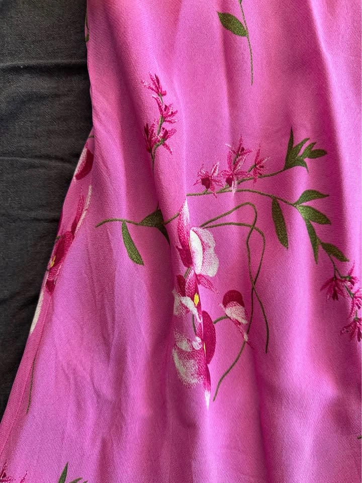 Vintage Pink Floral Slip Dress/M - photo 3