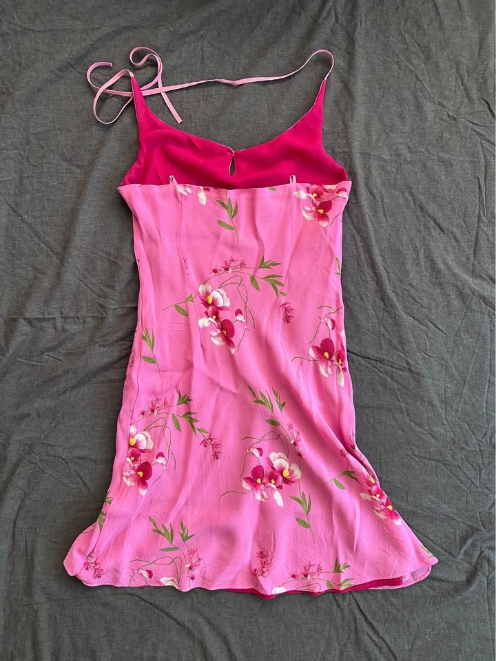 Vintage Pink Floral Slip Dress/M - photo 4