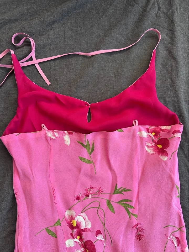 Vintage Pink Floral Slip Dress/M - photo 5