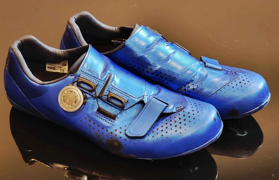 Shimano SH-RC502 size EU 41 US 8 wide mens road cycling shoes - photo 2