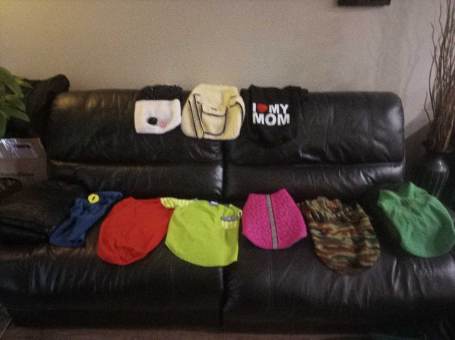 14 inch Dog Clothing Assortment 20-35$