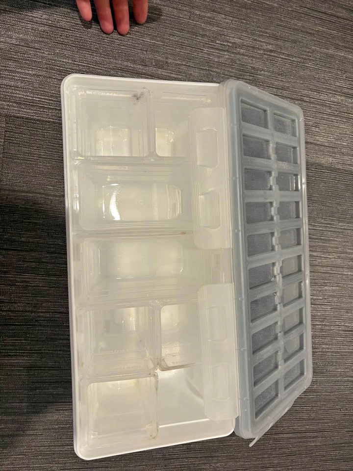 Stackable Cube Tray with Lid and Storage Bin