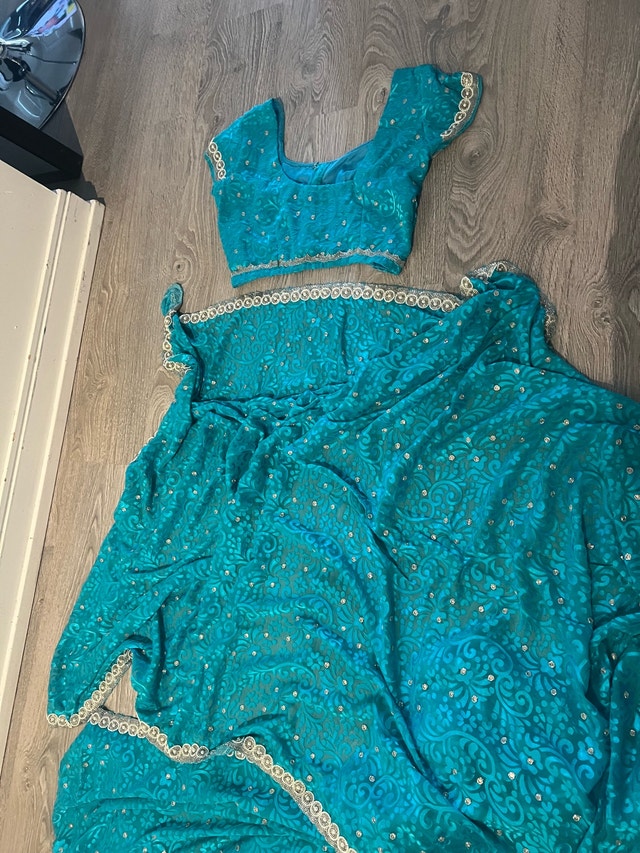 Teal Lehenga Choli Set