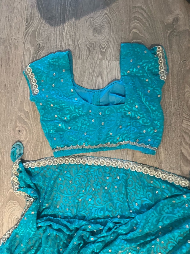 Teal Lehenga Choli Set - photo 2