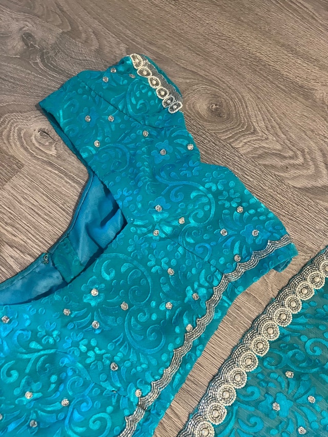 Teal Lehenga Choli Set - photo 4
