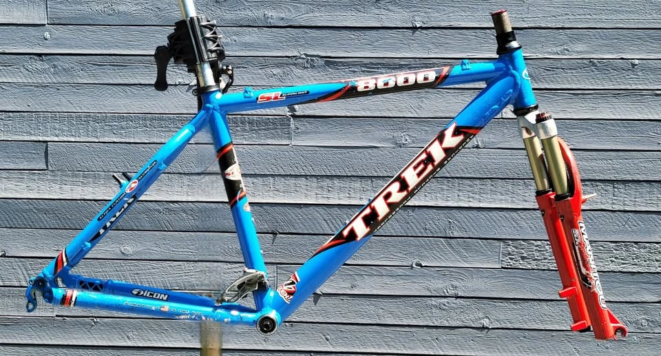Vintage 1999 Trek 8000 18" mountain bike frameset Manitou fork - photo 2