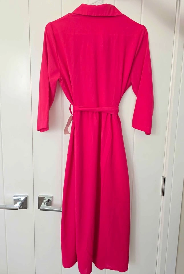 Hot Pink Shirt Dress - photo 4